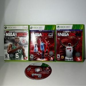 NBA 2K9 2K12 2K13 2K14 -Game Bundle Lot of 4 Basketball Dream Xbox 360 Untested